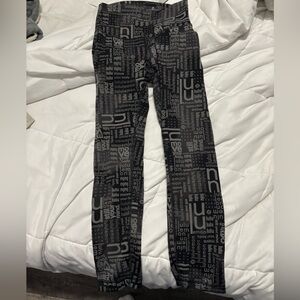 lululemon athletica Black and Gray Patterned Leggings
